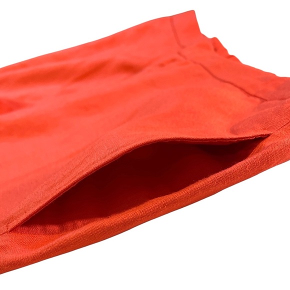 J.H. Collectibles Linen Blend Wide Leg Women’s Pants, Beautiful Orange, Size 16 - Picture 8 of 13